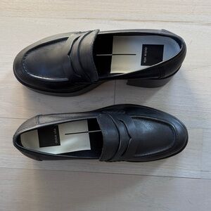 NWOB Dolce Vita Black Leather Platform Loafers